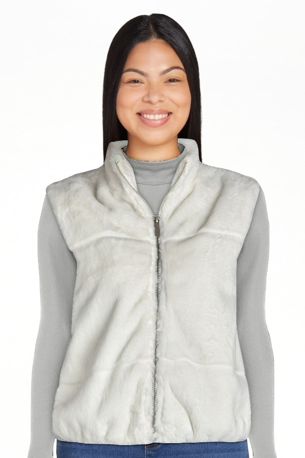 thumbnail image 1 of Madden NYC Women’s Faux Fur Vest, Midweight, Sizes XXS-XXL, 1 of 8