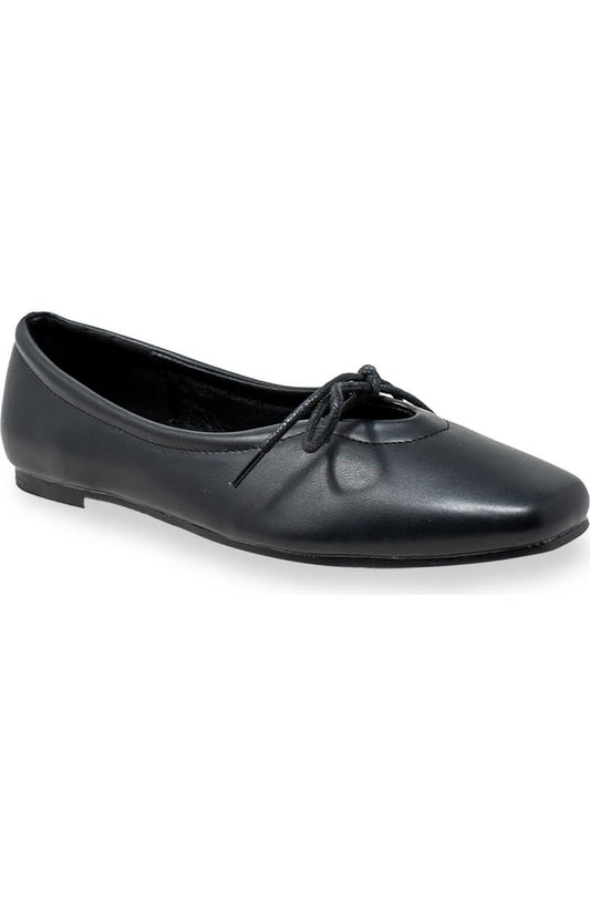 CHASE AND CHLOE Tie Ballerina Flat (Women)