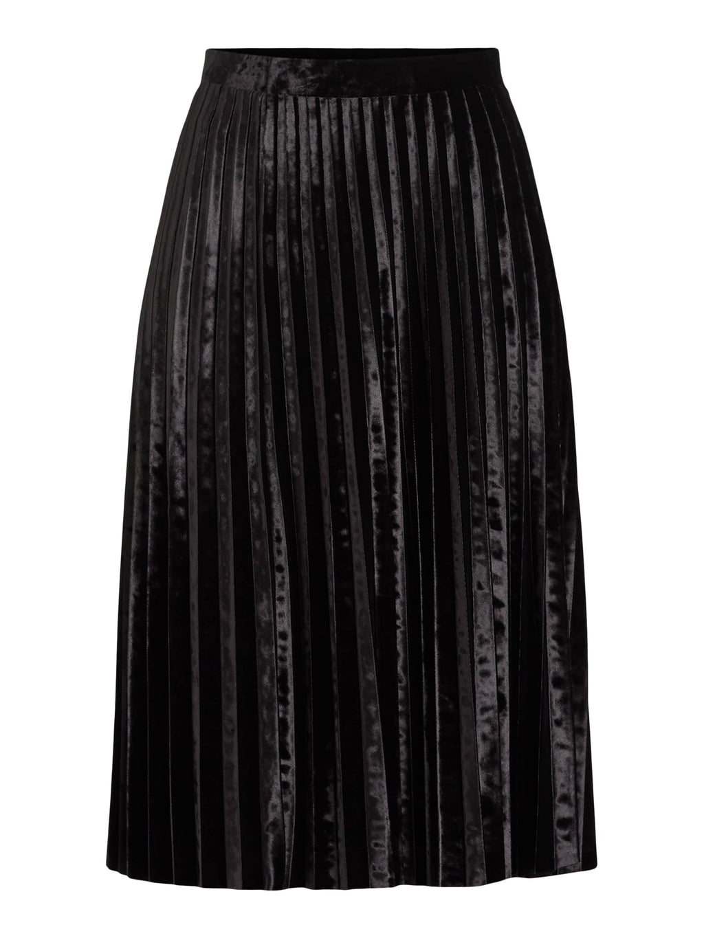 thumbnail image 2 of Time and Tru Women's Velvet Pleated Midi Skirt, Sizes XS-XXXL, 2 of 5