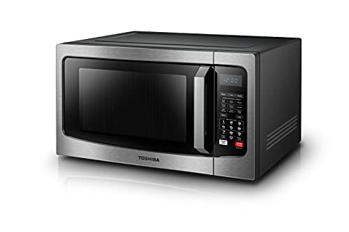 Toshiba EC042A5C-SS Microwave Oven with Convection Function, Smart Sensor, Easy-to-clean Stainless Steel Interior and ECO Mode, 1.5 Cu Ft, 1000W, Stainless Steel