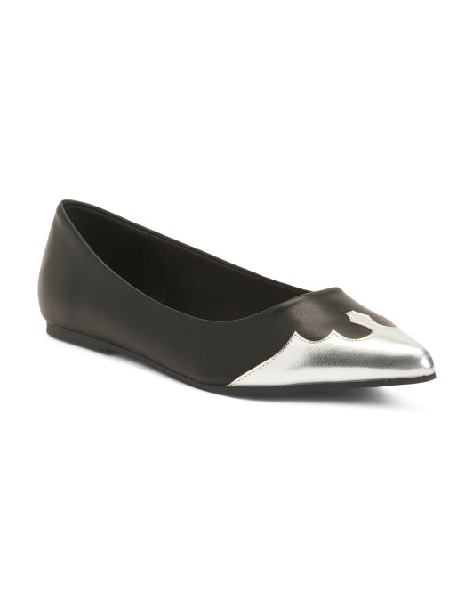 Gald Metallic Toe Western Flats