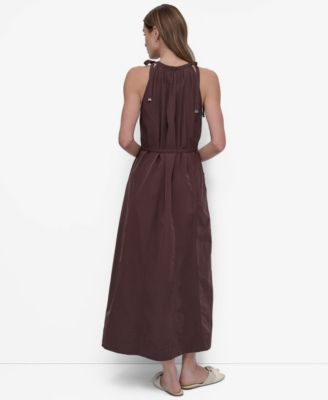 Macy's DKNYWomen's Halter Sleeveless Fit & Flare Maxi Dress