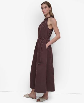 Macy's DKNYWomen's Halter Sleeveless Fit & Flare Maxi Dress