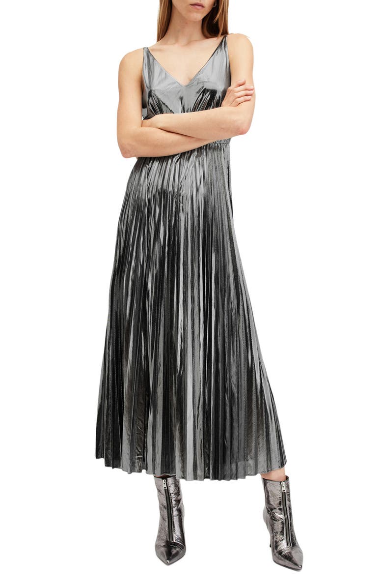 AllSaints Spark Pleated Maxi Dress & Sweater Set
