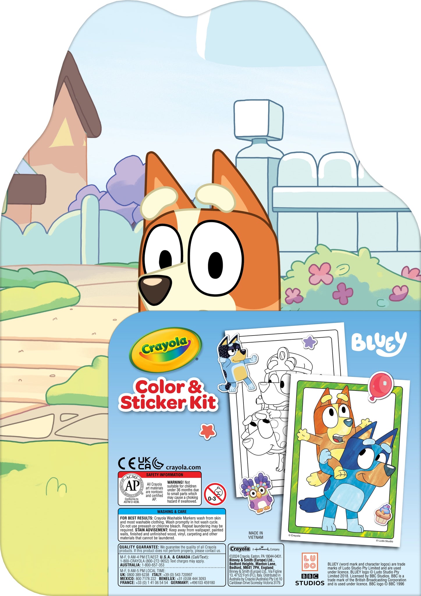 thumbnail image 2 of Crayola Bluey Art Kit for Kids (45pcs),  Bluey Coloring Book & Stickers for Kids, Toddler Coloring Gift, 4+, 2 of 7