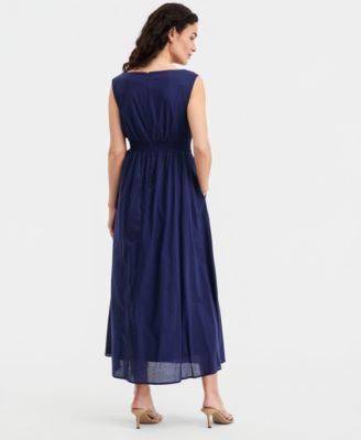 Macy's TaylorWomen's Sleeveless Shirred Dress