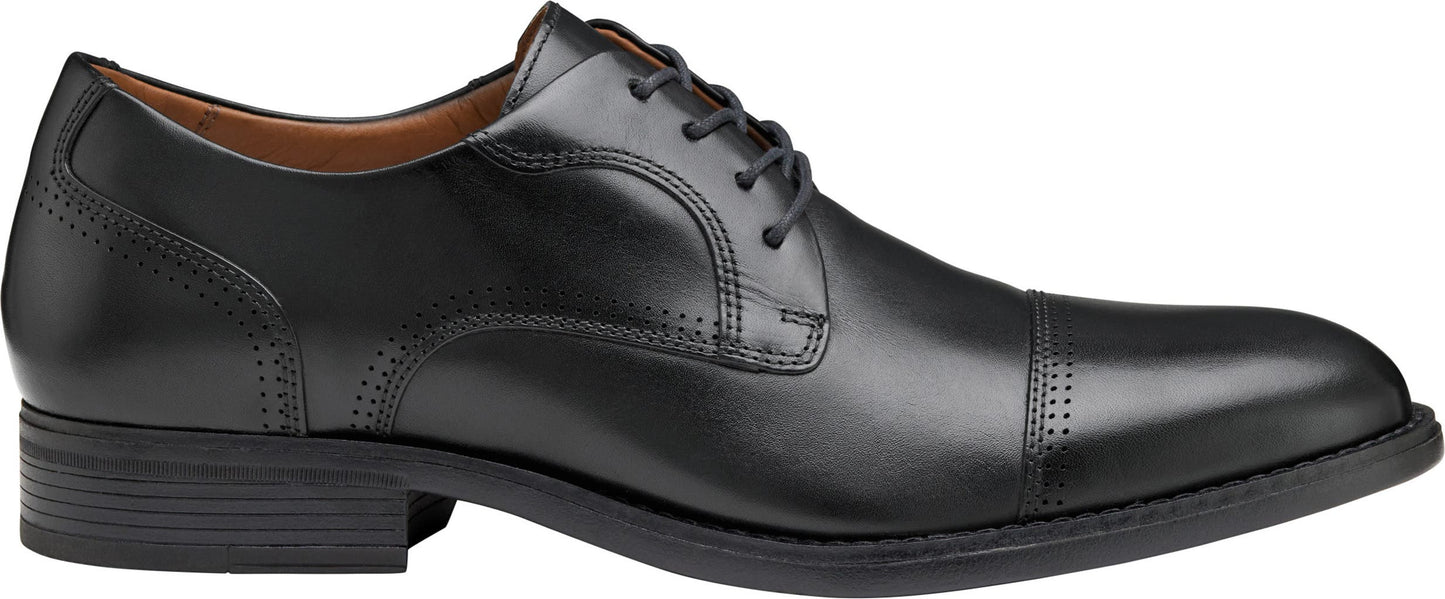 Johnston & Murphy Hawthorn Cap Toe Derby, Alternate, color, Black Full Grain