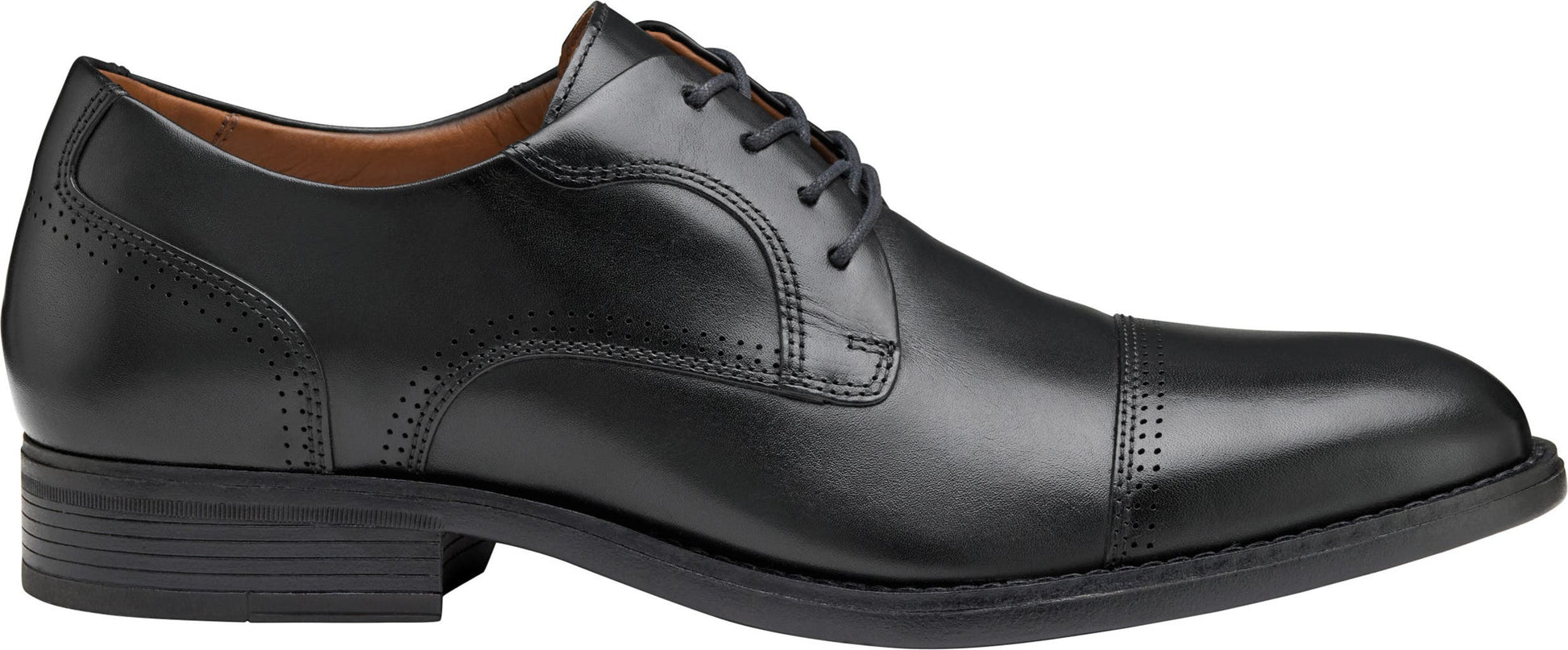 Johnston & Murphy Hawthorn Cap Toe Derby, Alternate, color, Black Full Grain