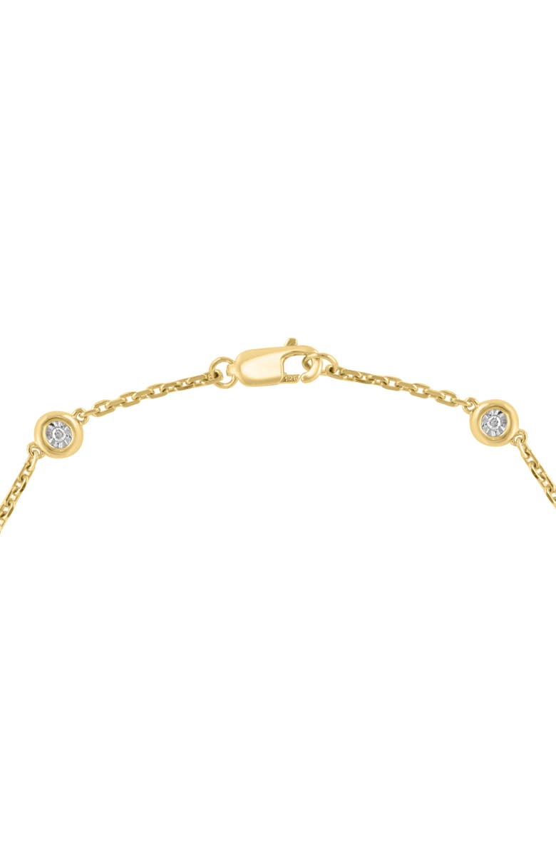 EFFY Sterling Silver Bezel Set Diamond Chain Bracelet - 0.07 ctw.