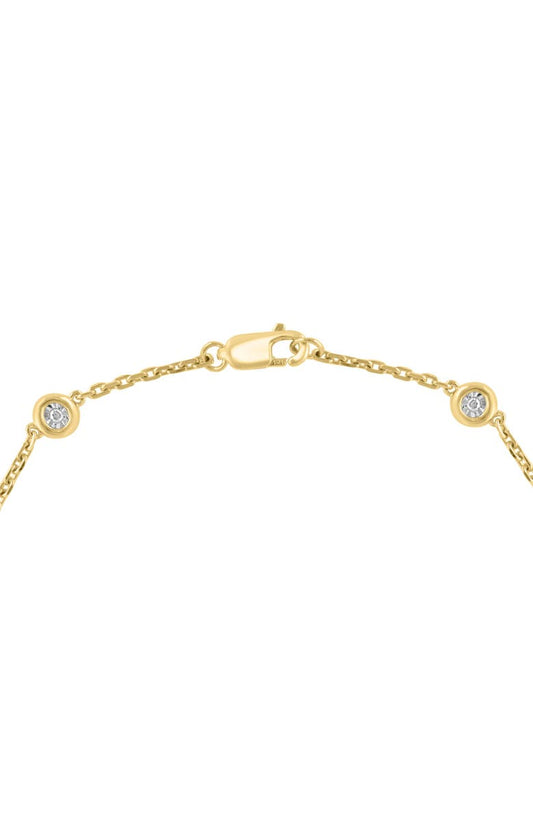 EFFY Sterling Silver Bezel Set Diamond Chain Bracelet - 0.07 ctw.