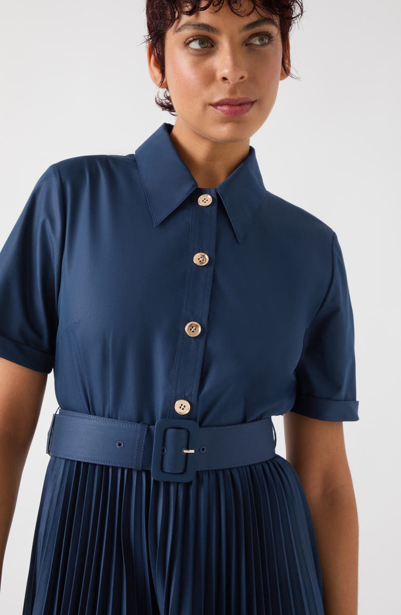 LK Bennett Cally Pleated Shirtdress