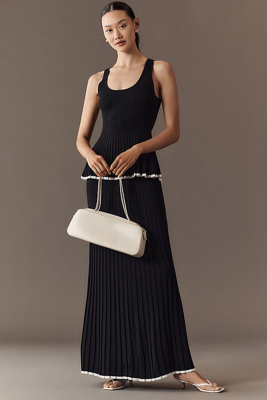 Anthropologie Endless Rose Pleated Knit Maxi Skirt