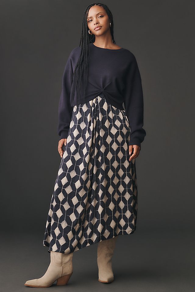 Anthropologie The Gemini Twofer Sweater + Dress Set