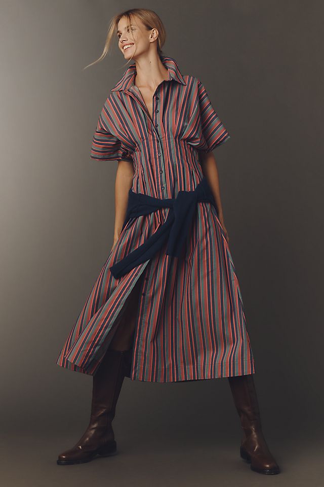 Anthropologie The Tobie Shirt Dress by Exquise