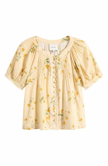 Courtney Placed Floral Long Sleeve Dress