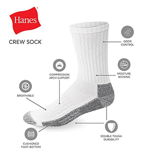 Hanes Men's Work Socks, 6-Pack