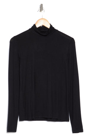 NORDSTROM RACK Long Sleeve Turtleneck Top, Alternate, color, Black