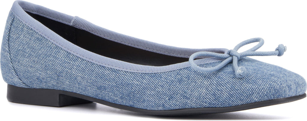 NEW YORK AND COMPANY Paulina Ballet Flat, Main, color, Denim