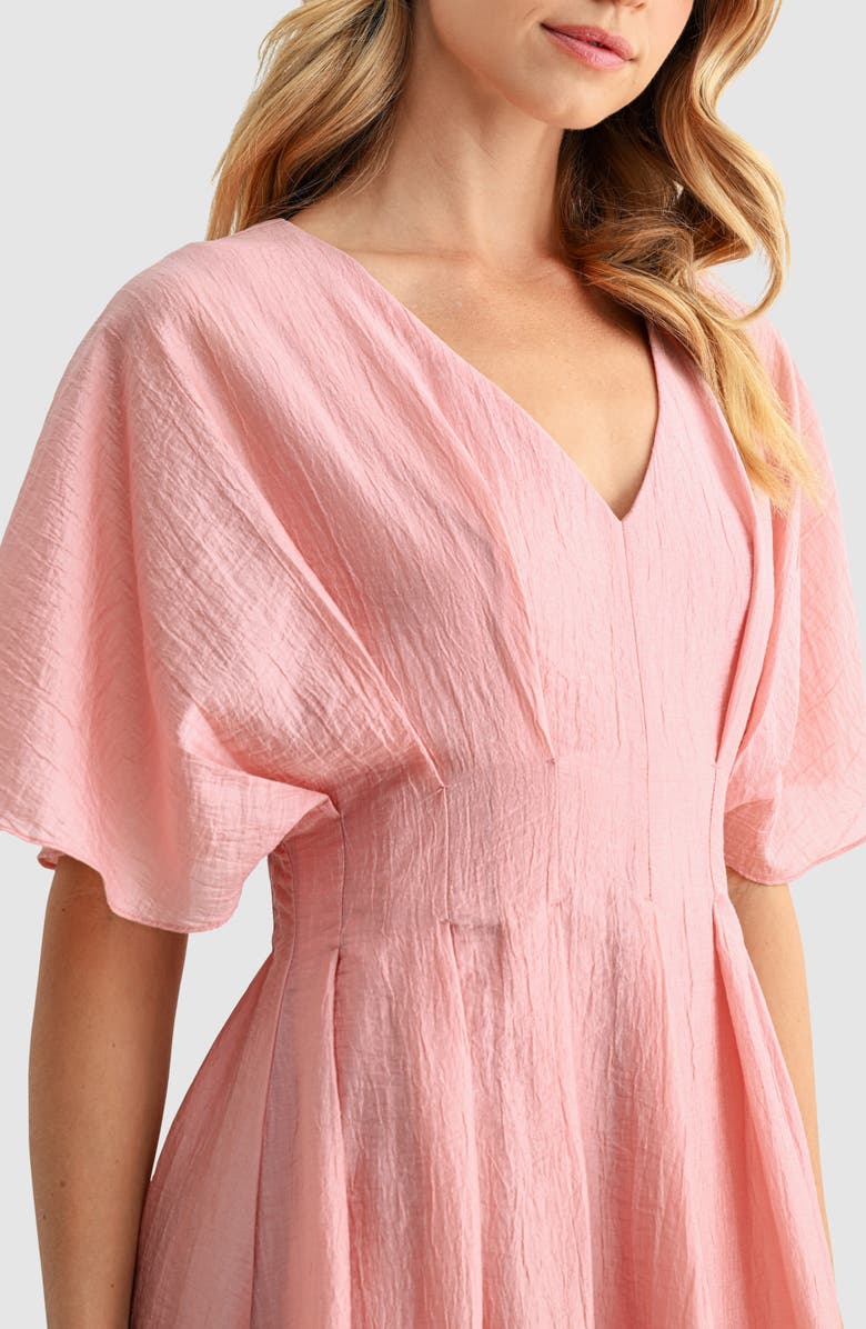 Mila Mae Short Sleeve Fit & Flare Maxi Dress