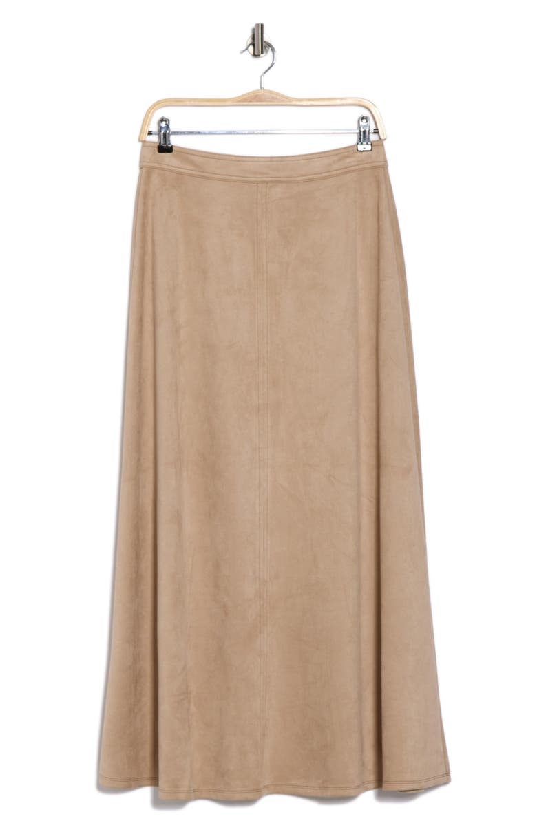 Parker The Lillian Slim Faux Suede Midi Skirt