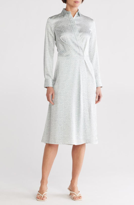 rag & bone Danica Print Satin Shirtdress