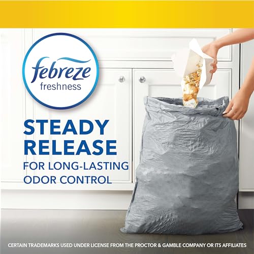 Glad Tall Kitchen Drawstring Trash Bags - Odorshield 13 Gallon White Trash Bag, Febreze Fresh Clean, 110 Count