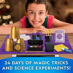 NATIONAL GEOGRAPHIC Magic Advent Calendar 2024 - Kids Advent Calendar with 24 Magic Tricks & Science Experiments,