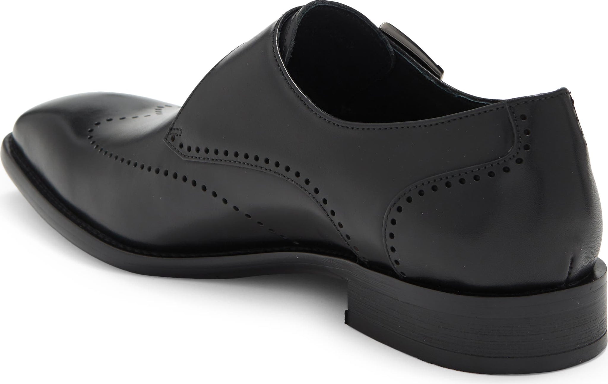 Maison Forte Carver Monk Strap Shoe, Alternate, color, Black