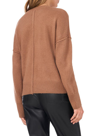 Vince Camuto Three Button Crewneck Sweater