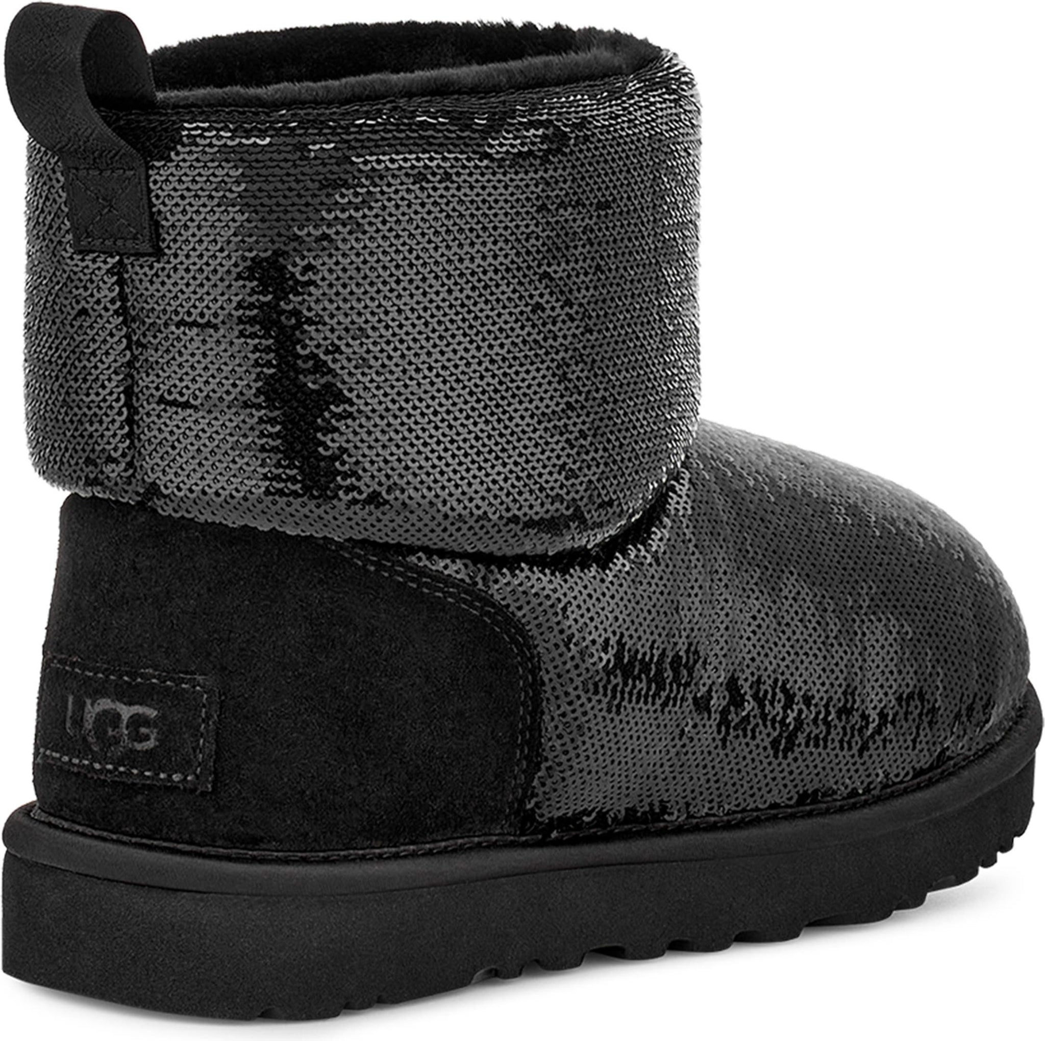 UGG<sup>®</sup> Classic Mini Mirror Ball Bootie, Alternate, color, Black