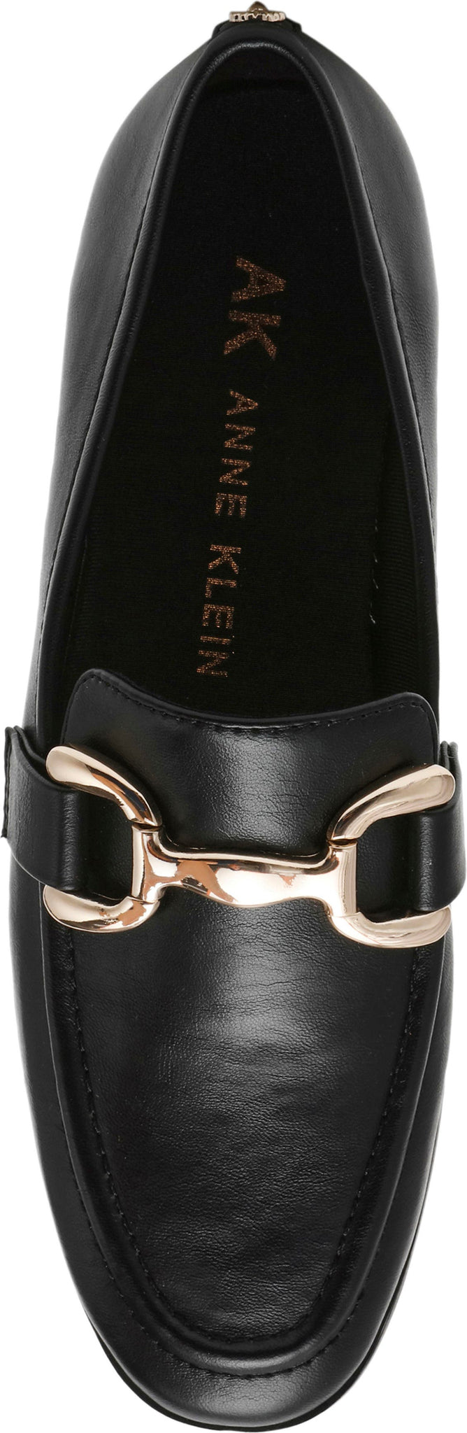 Anne Klein Halle Buckle Loafer, Alternate, color, Black Smooth