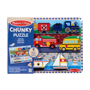 thumbnail image 4 of Melissa & Doug Vehicles Wooden Chunky Puzzle - Plane, Train, Cars, and Boats (9 pcs) - FSC Certified, 4 of 10