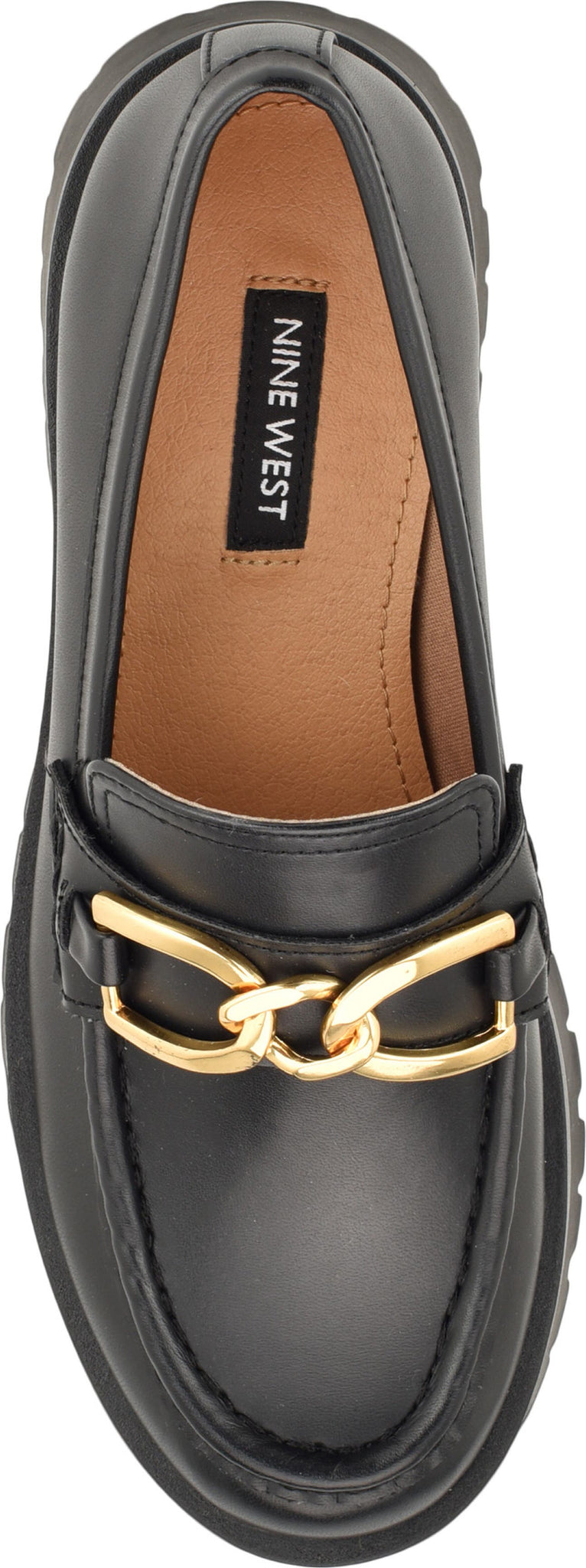 Nine West Gables Lug Loafer, Alternate, color, Black Smooth