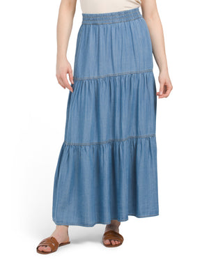 Tencel Tiered Skirt