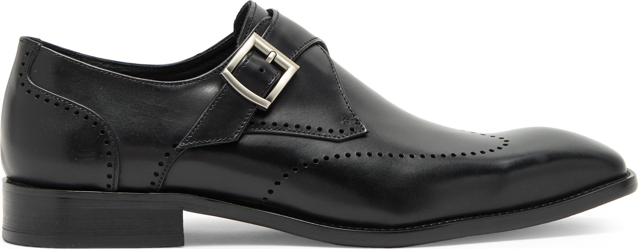 Maison Forte Carver Monk Strap Shoe, Alternate, color, Black