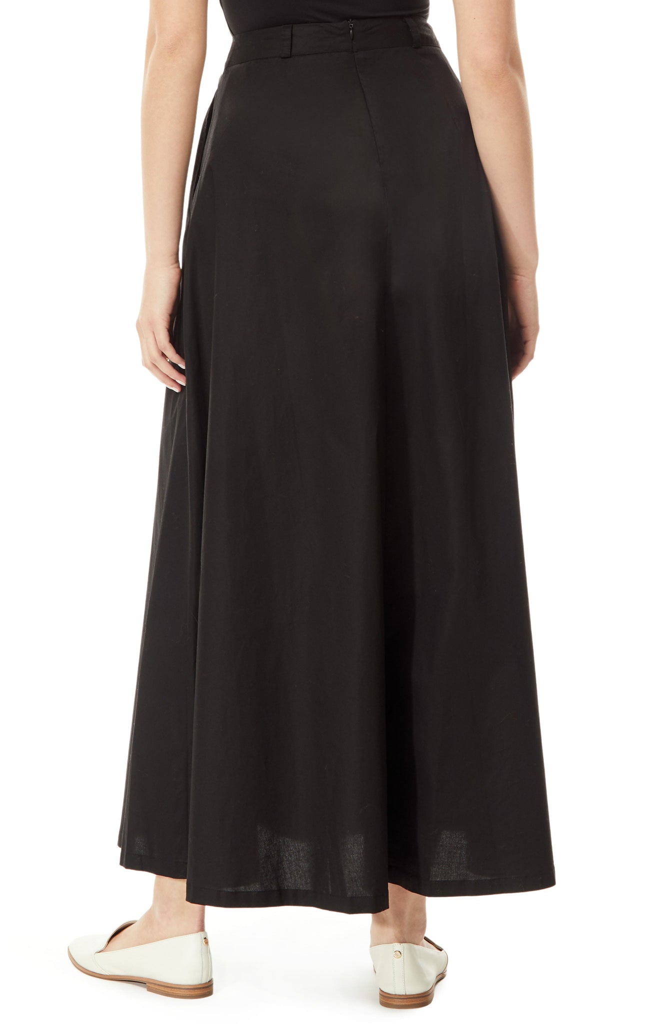 BY DESIGN Abigail Poplin Maxi Skirt, Alternate, color, Black