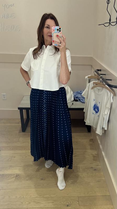 Anthropologie Maeve Pleated Button-Front Maxi Skirt