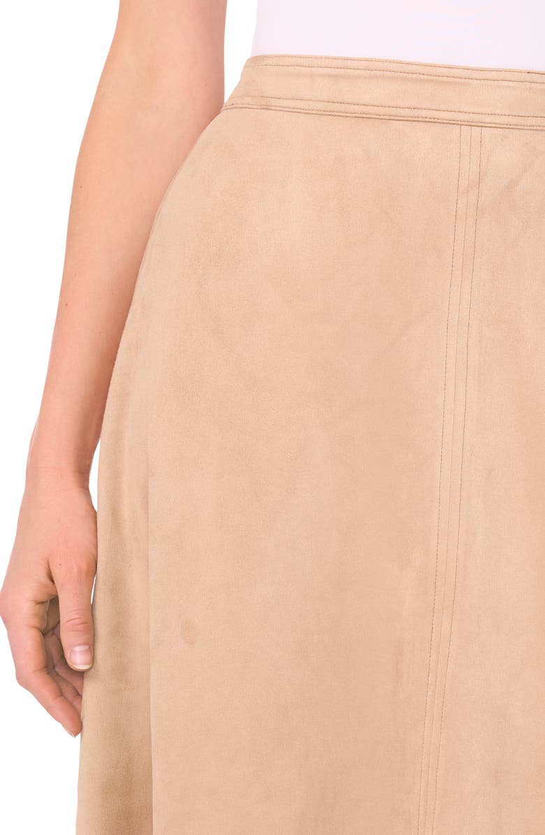 Parker The Lillian Slim Faux Suede Midi Skirt