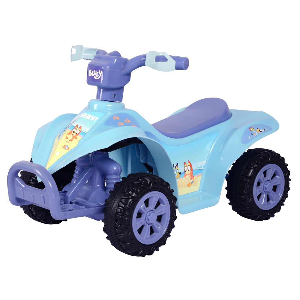 thumbnail image 1 of Bluey ATV Quad, 6V Battery Powered Ride-On for Kids Ages 1.5+, Blue, 1 of 10