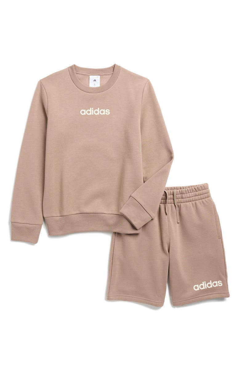 adidas Kids' Fleece Sweatshirt & Shorts Set