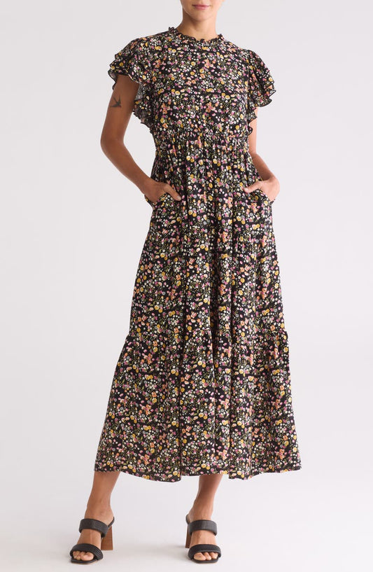 BY DESIGN Fatima Ruffled Tiered Maxi Dress