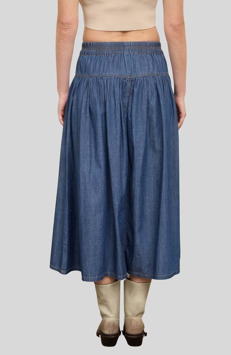 Blu Pepper Western Denim Maxi Skirt