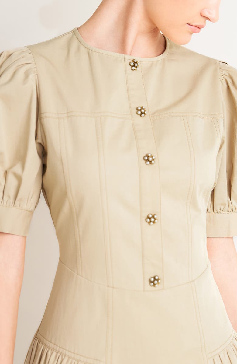 FREEMARKET Solid Midi Dress