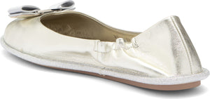 FERRAGAMO Varina Grosgrain Bow Flat, Alternate, color, Silver