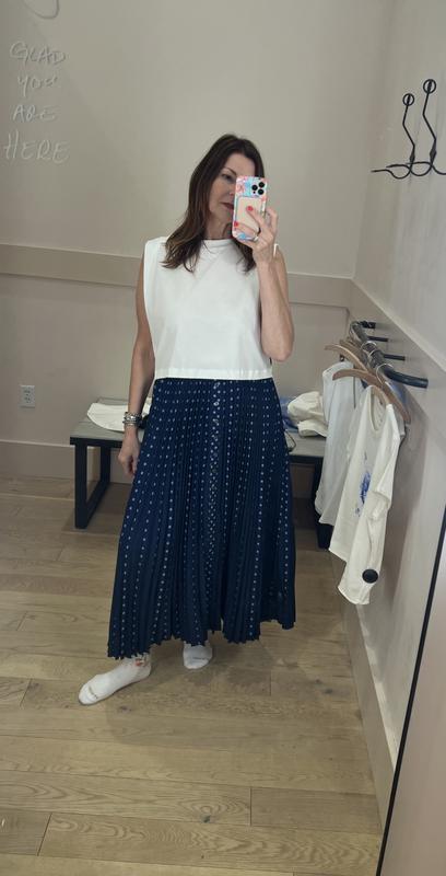 Anthropologie Maeve Pleated Button-Front Maxi Skirt