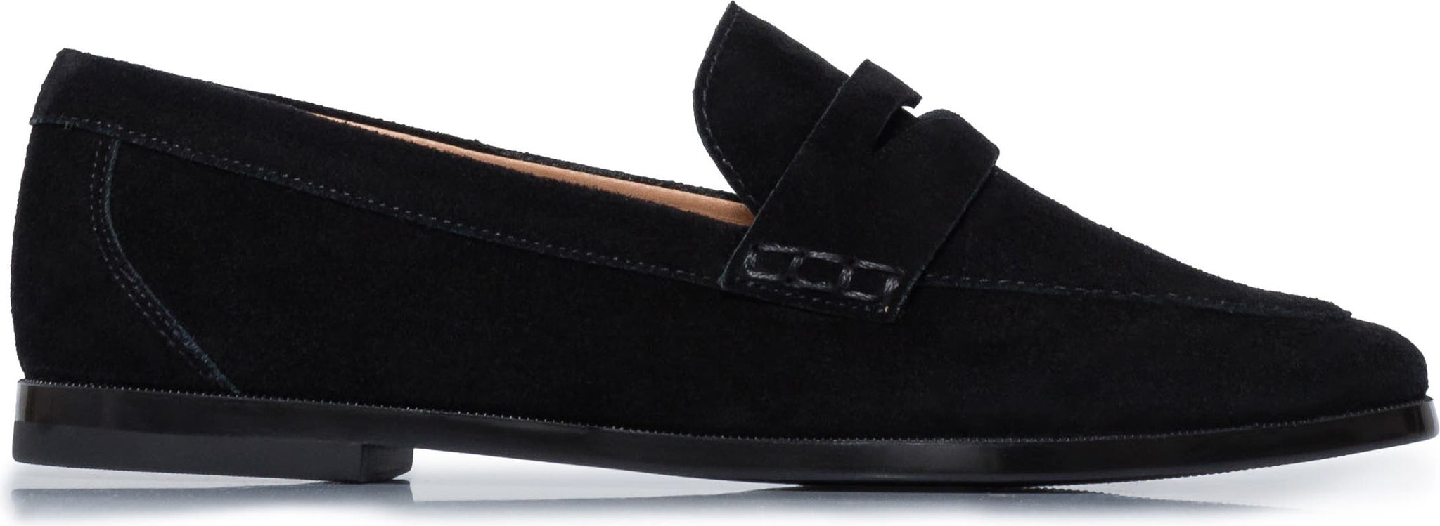 BERNARDO STUDIO Flexible Leather Loafer, Alternate, color, Black Split Suede