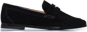 BERNARDO STUDIO Flexible Leather Loafer, Alternate, color, Black Split Suede