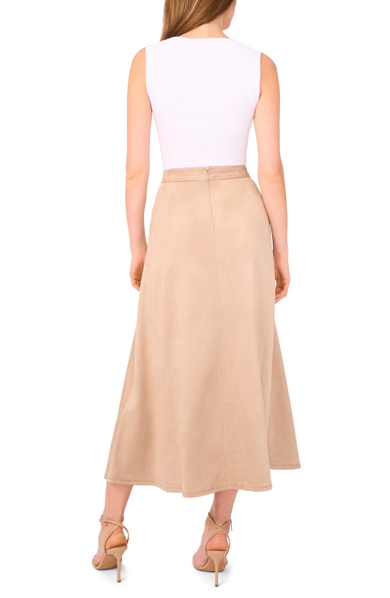 Parker The Lillian Slim Faux Suede Midi Skirt