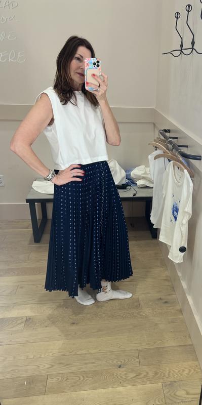 Anthropologie Maeve Pleated Button-Front Maxi Skirt