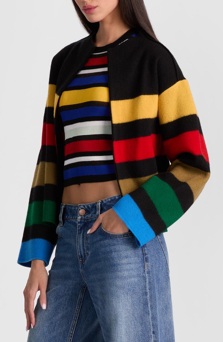 Alice + Olivia Pearson Stripe Wool Jacket